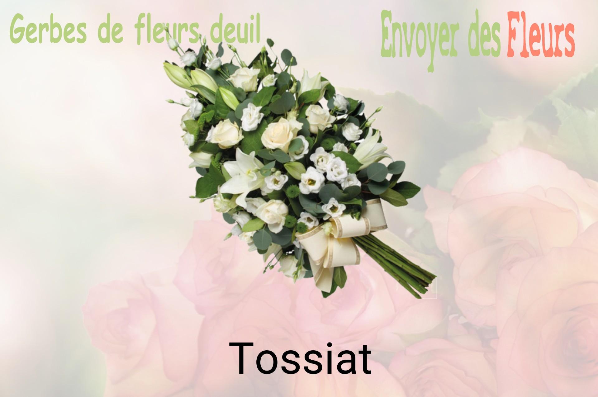 Gerbe de fleurs de deuil livrée à Tossiat